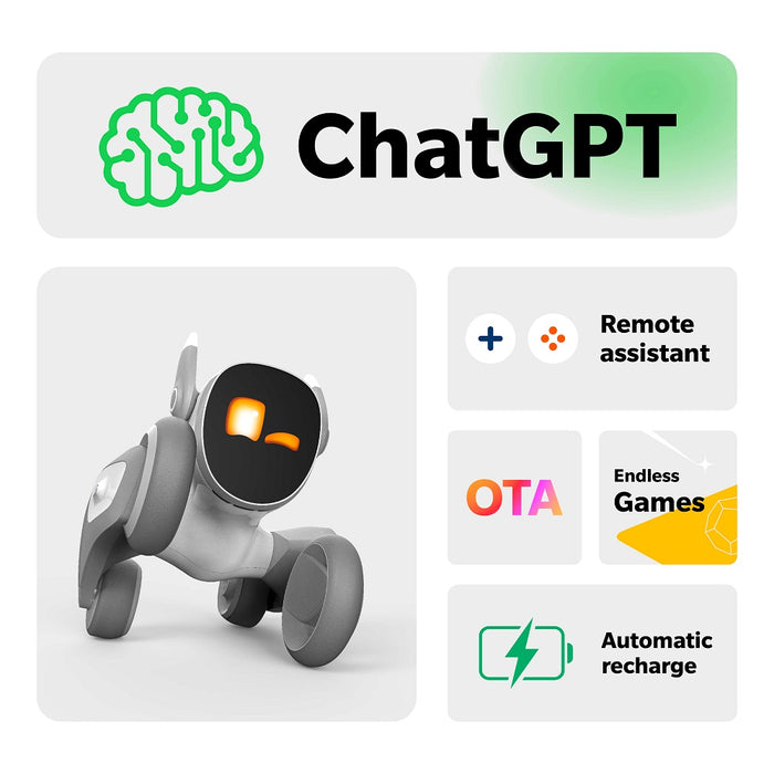Loona Premium Smart Robot, AI PETBOT med laddningsdocka, KEYi Tech